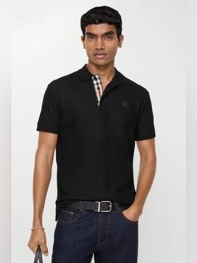 Authentic Burberry Black Men’s Polo Jerseywear Medium